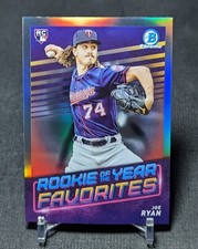 Joe Ryan Rookie Of The Year Favorites 2022 Bowman Chrome Card #ROYF-13 Twins. rookie card picture