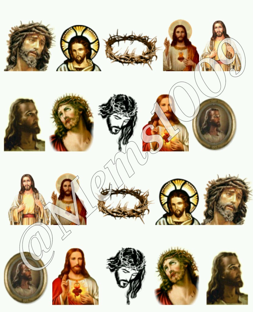 Religious Nail art water decals Free shipping!! Jesus Nail art! eBay