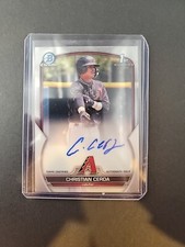 CHRISTIAN CERDA 2023 BOWMAN CHROME 1ST AUTOGRAPH BASE AUTO 28