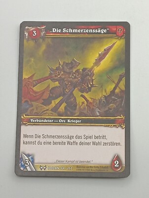 World of Warcraft TCG Einzelkarte ''Die Schmerzenssäge'' bespielt