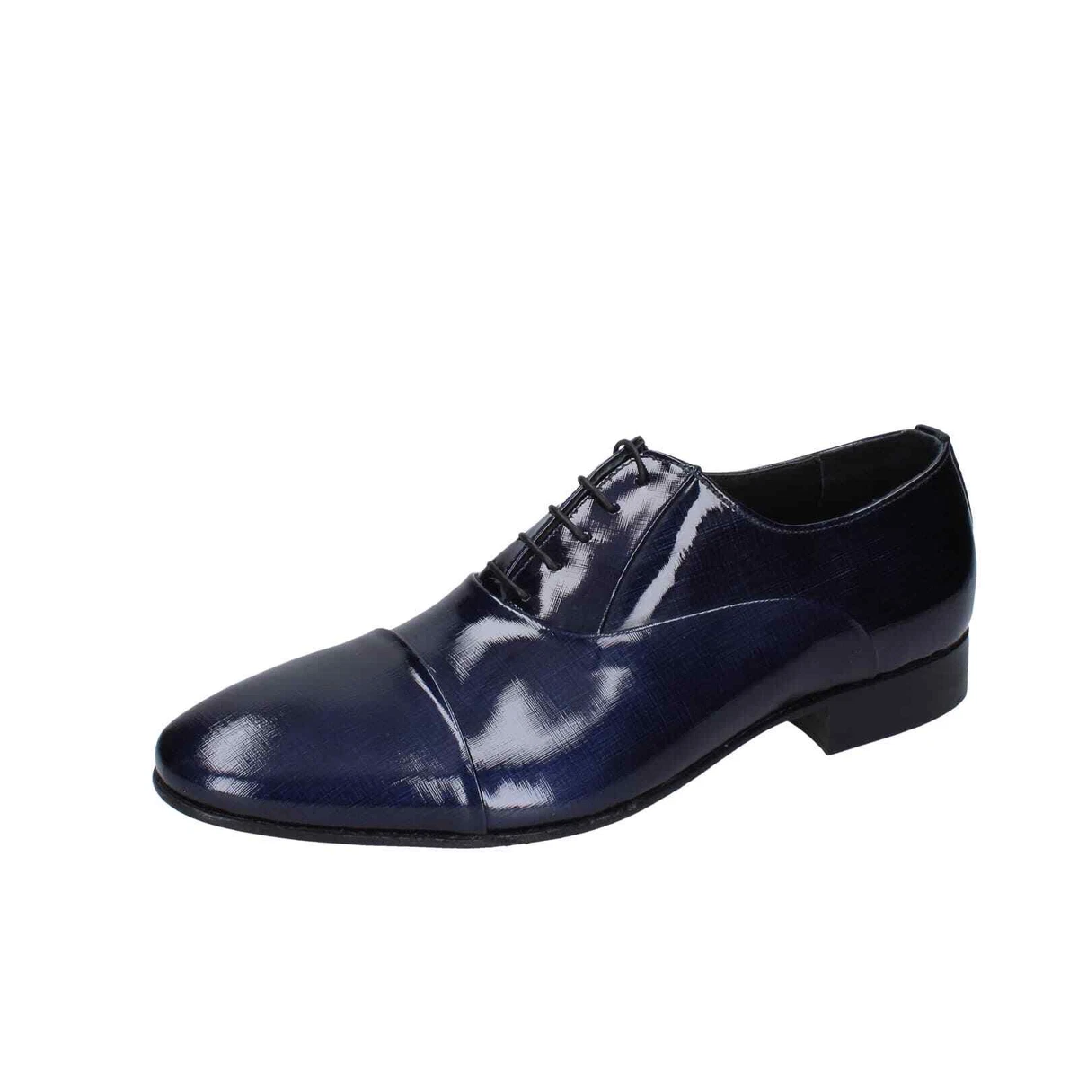 shoes men EVEET elegant blue patent leather EZ248 eBay