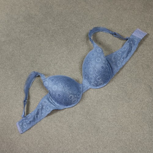 Aerie Real Happy Demi Convertible Bra Underwire Wide Adjustable Straps Blue 40C - Picture 2 of 19