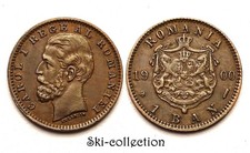 1 Ban 1900 B.Kingdom Of Roumanie. Carolus I ° .Copper