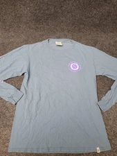 Simply Southern Shirt Womens Small Blue Long Sleeve Anchor Christian Graphic