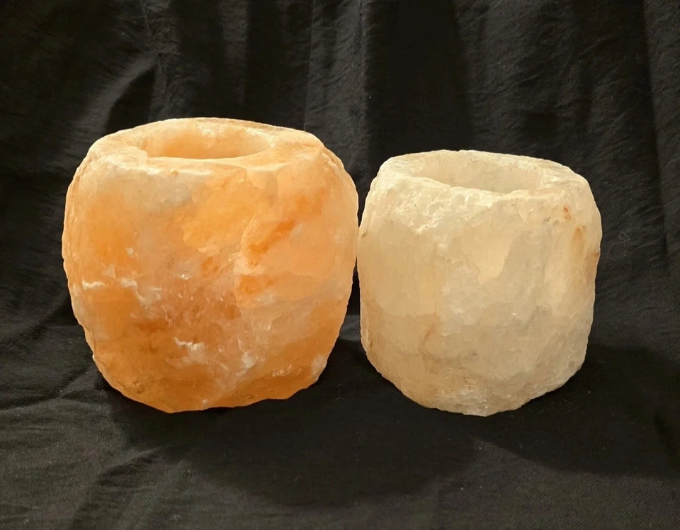 2 Himalayan Salt Candle Holders  - Image 3 of 4
