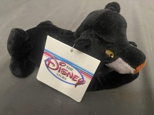 The Disney Store Jungle Book BAGHEERA Bean Bag Plush 8" Stuffed Animal NWT