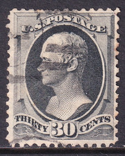 USA 1873 good used 30 cent gray black Hamilton stamp without grill
