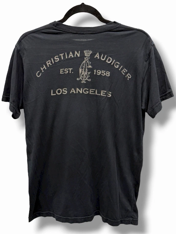 Christian Audigier USA Shirt Wings Crest Men’s M 2000s Ed Hardy Era Streetwear - Image 2 of 4