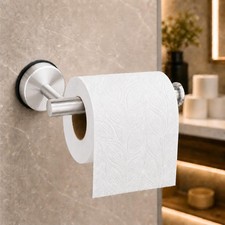 Suction-Cup-Toilet-Paper-Holder, No Drill Wall Mount Toilet Paper Holder for ...