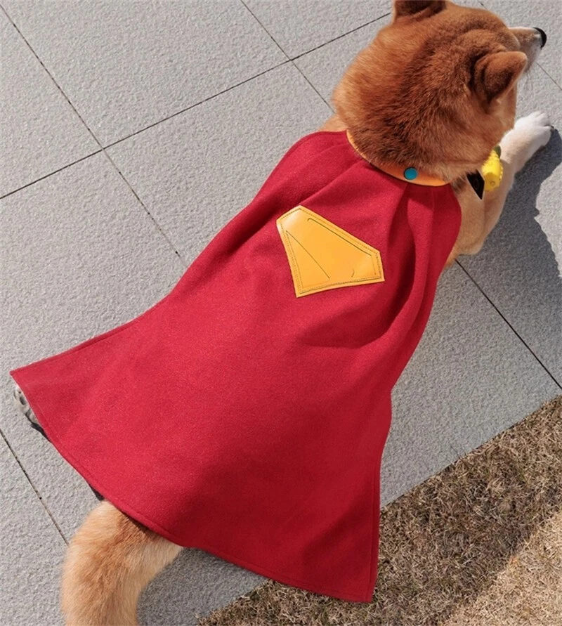 2025 Superman Superdog Crypto Cosplay Disfraz Capa Perro Mascota Capa Regalos de Navidad Foto 2 de 4