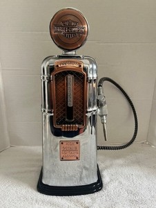 Harley Davidson Gas Pump Novelty Beverage Dispenser HTF Godinger Stainless
