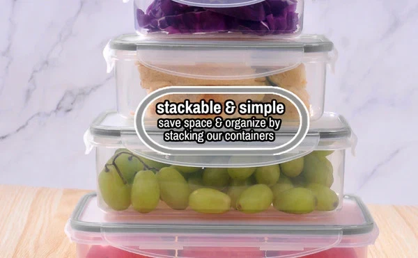MTR 36 PC BPA-Free Food Storage Set– Airtight,Stackable,Microwave & Freezer Safe