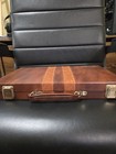 Backgammon Classic Board Game Set in Brown Faux Leather Case Strategy Game  — photo 5