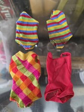 Vintage Lot Of 4 Barbie Swimsuits Fashion Doll Accessories