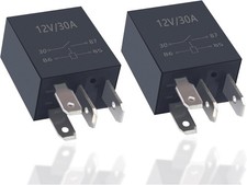 2PCS 4 Pin 30A 12V Relay - Heavy Duty Starter Relay Multi 4 Pin/2PCS