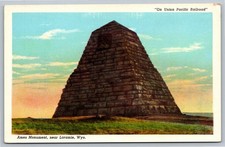 Vintage Ames Monument Near Laramie Wyoming Union Pacific Railroad Postcard