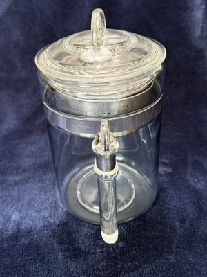 Vintage Pyrex Flameware 9-Cup Glass Coffee Pot/Percolator Model