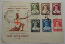 STAMPMART : BELGIUM 1953 SC#532-537 PRINCESSE JOSEPHINE CHARLOTTE RED CROSS FDC