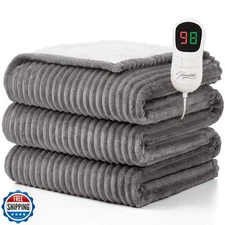 Homemate Heated Blanket Electric Throw - 50"x60" Heating Blanket Throw 1/2/4/