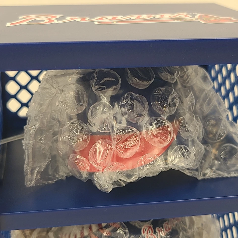 Atlanta Braves Mini Team Locker Set w/ Helmet Ball Baseball Glove MLB 2006 - Image 3 of 4