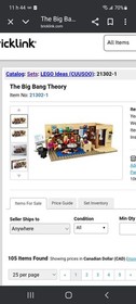 Lego 21302 The Big Bang Theory Retir&eacute;, Manque Minifig Avec Instruction