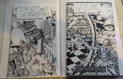 2 RPG Zines (Dice Roll Old-School Roleplaying Games) #1 & 3