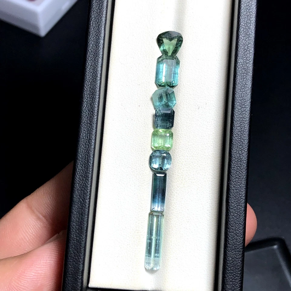 "Natural Tourmaline Cut Stones Lot – Multi Color Faceted Gemstones for Jewelry  - Image 2 of 4