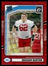 2024 Panin Donruss Red Wave Optic Graham Barton Rookie Tampa Bay Buccaneers #380