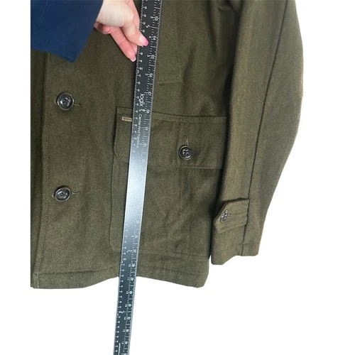 Obey Propaganda Wool Blend Field Jacket Mens Medium Olive Green Utility Coat image 15