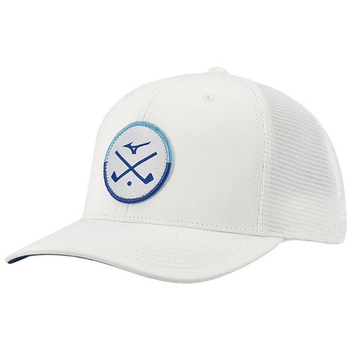 Gorra de golf Mizuno para hombre palos cruzados con espalda de malla ajustable Snapback Trucker - Imagen 8 de 9
