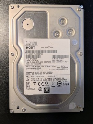 HGST Ultrastar 4TB 7200 RPM SATA 3.5in SATA HDD Internal Hard Drive
