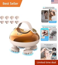 Ergonomic Scalp Massager - 128 Nodes  Rechargeable for Ultimate Comfort