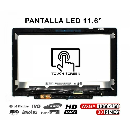 PANTALLA LED TรCTIL CON MARCO DE 11.6" PARA PORTรTIL LENOVO CHROMEBOOK 300E 2ND