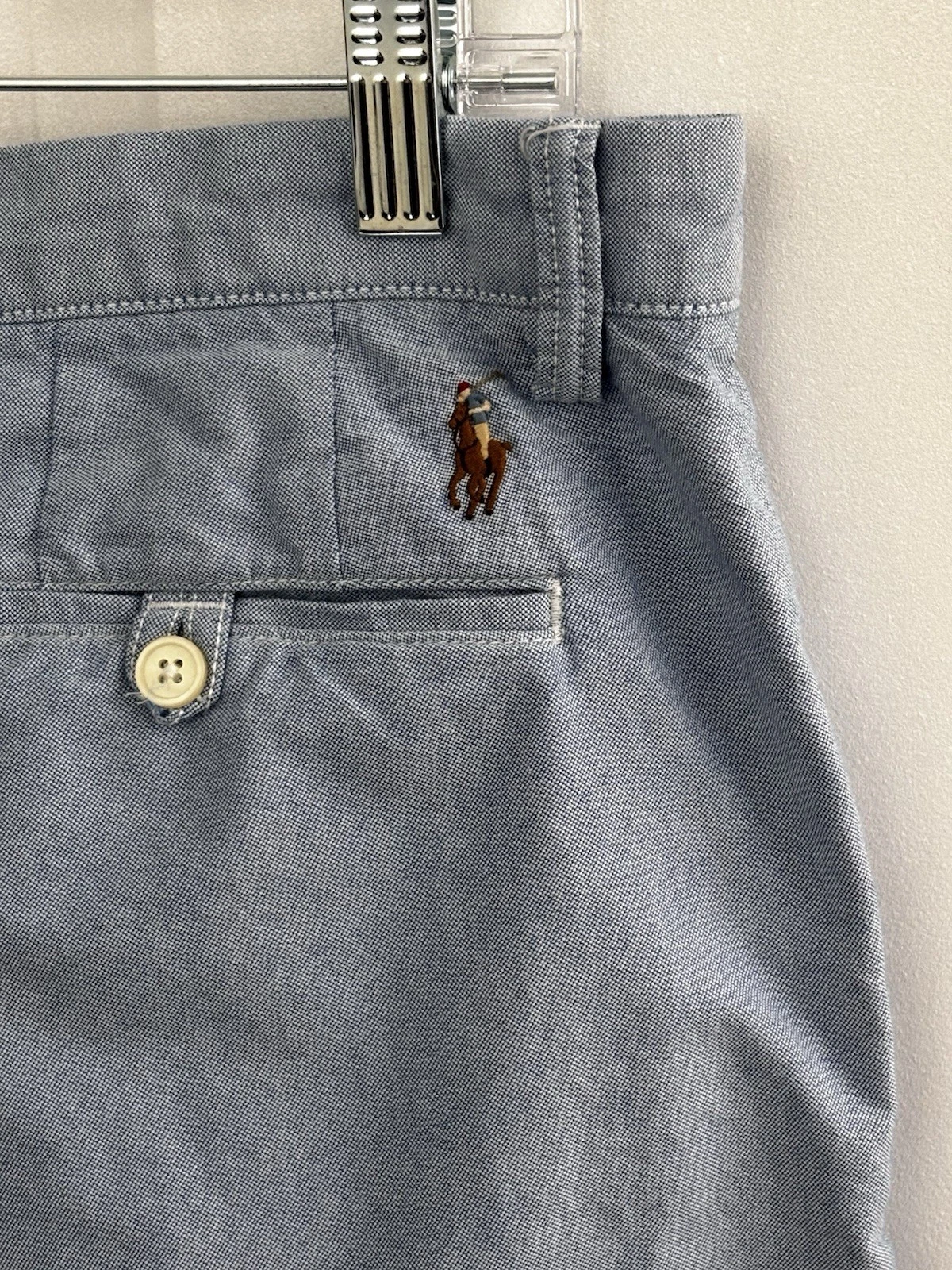 Polo Ralph Lauren Classic Fit Chino Pants 32x32 Blue Oxford Cotton Men's 0529