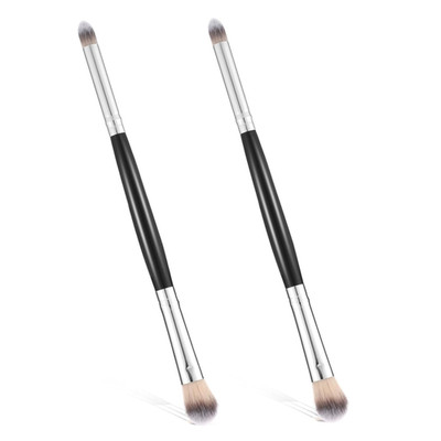 2Pcs Double Ended Eyeshadow Brush, 2 in 1 Eye Makeup Brush Soft Blending Eyeshad