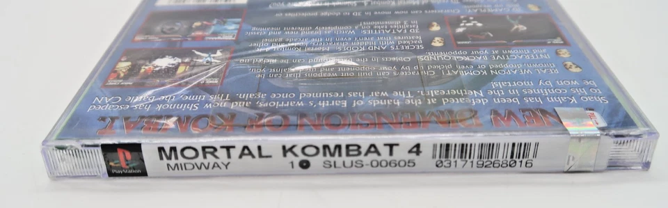 Mortal Kombat 4 (Sony PlayStation 1, 1997) Brand New Cracked Case - Image 2 of 4