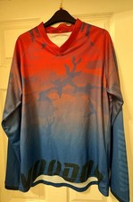 Voodoo Long-sleeve Mountain Bike Top  In A Red and Blue Colour Size M