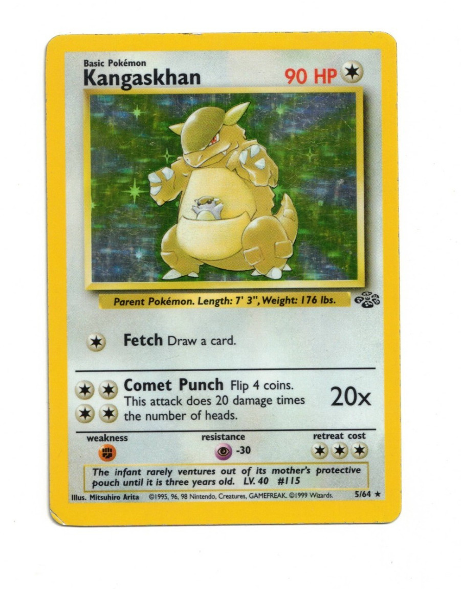 Pokemon Card: Kangaskhan HOLO 5/64 Jungle Set Vintage Rare! GD
