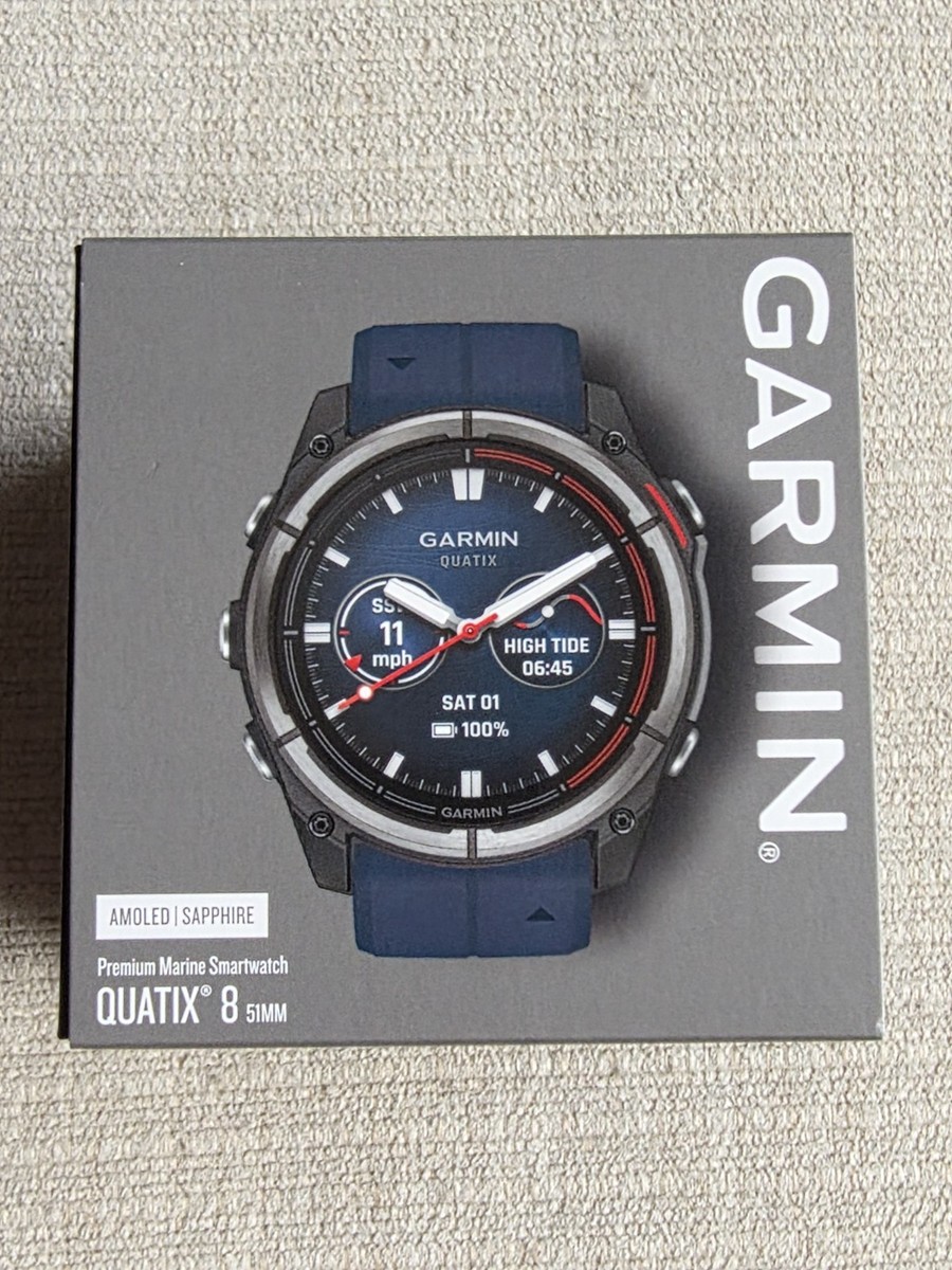 Garmin Quatix 51mm Marine Nautical GPS Watch AMOLED Blue (010