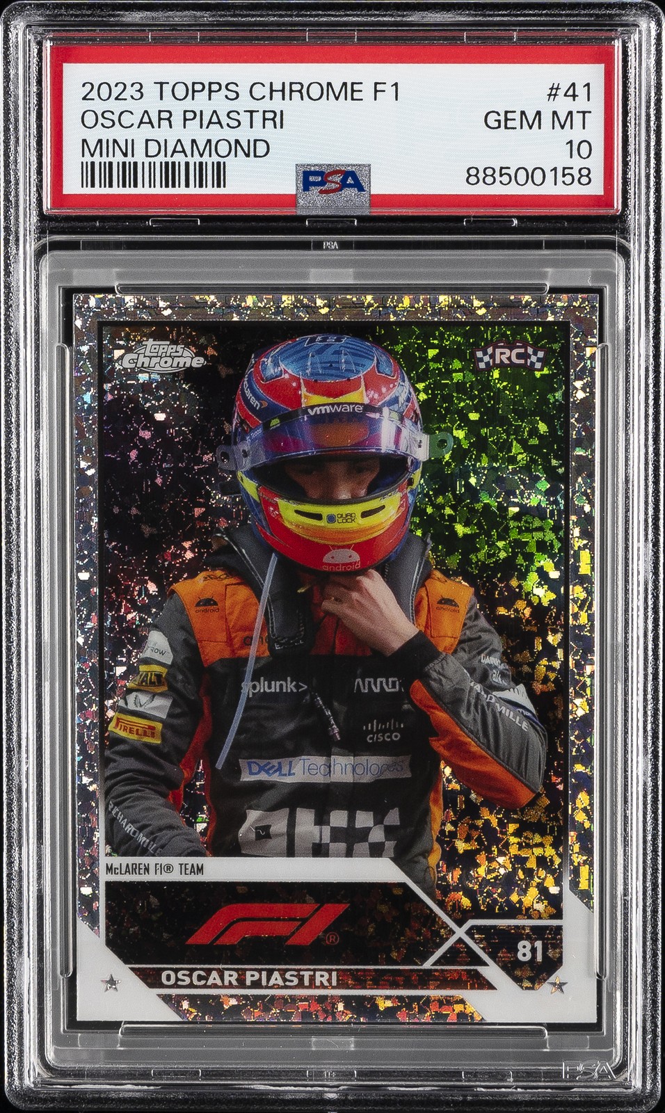 Oscar Piastri 2023 Topps Chrome Formula 1 #40 Mini-Diamond