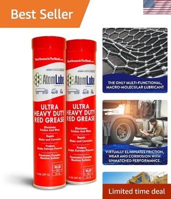 Extreme Pressure Red Grease 2-Pack, 14 Oz Tubes for Top Performance Protection