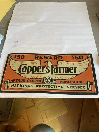 Vintage Capers Farm Tin Sign