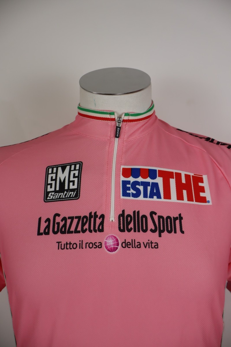 SANTINI SMS MAGLIA ROSA CICLISMO UOMO L MAN SHIRT SPORT