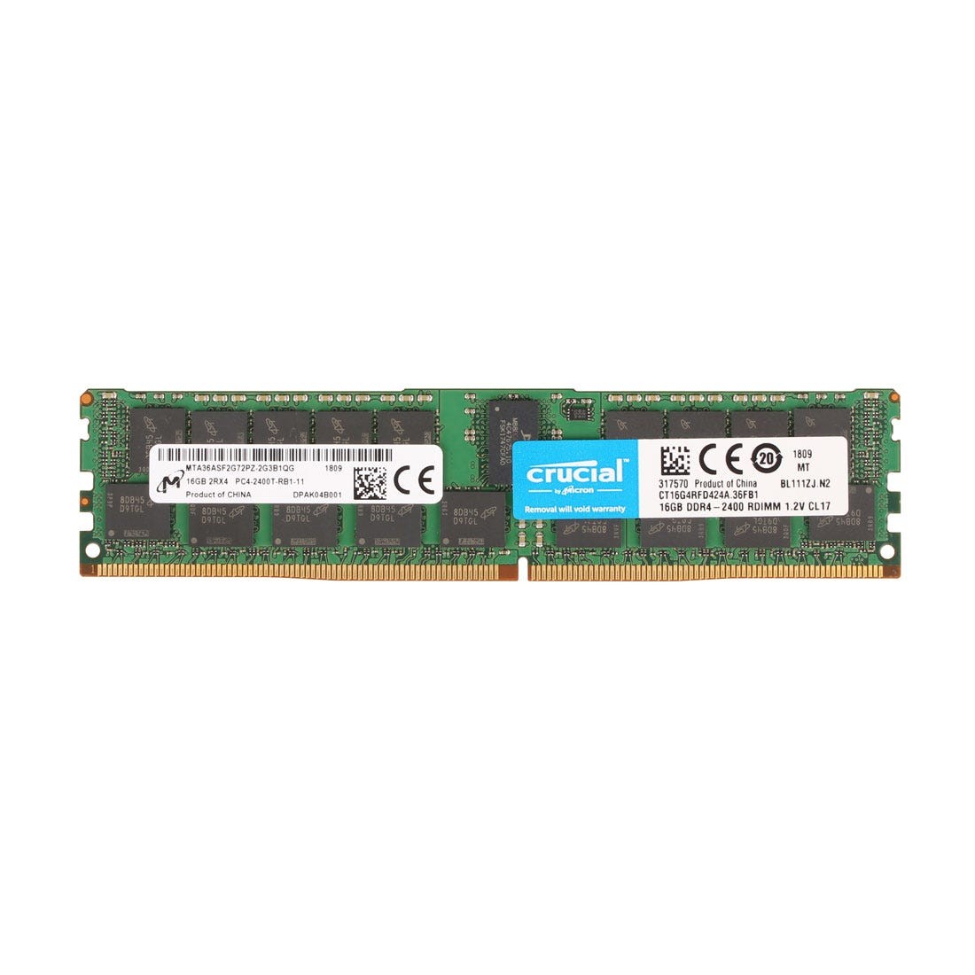 Crucial CT16G4RFD424A 16GB 2Rx4 PC4-19200T-R (DDR4-2400MHz) RAM - 1yr Wty