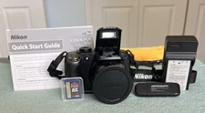 Nikon COOLPIX P80 10.1MP 18x Zoom Digital Camera - Black - Excellent - Bundle -