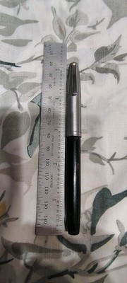 Sheaffer Imperial Black Resin Stainless Steel Extra Fine Nib Fountain Pen USA