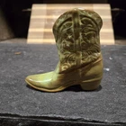 Frankoma Pottery Cowboy Boot Planter Prairie Green Vintage Western 4.5 In