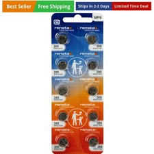 395 SR927SW Batteries - 1.55V Silver Oxide 395 Watch Battery 10 Count