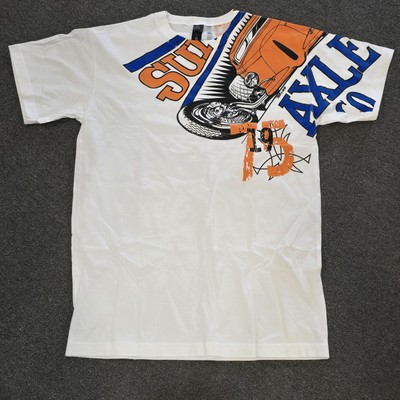 VTG Y2K Super Bell Axle Hot Rod Shirt Mens Size L Double Sided Car Racing Tee