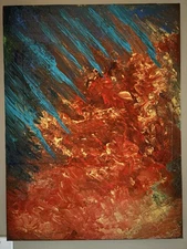 Painting - Original Mixed Media Entitled “Invasion” 18x24 Gallery Wrapped Canvas